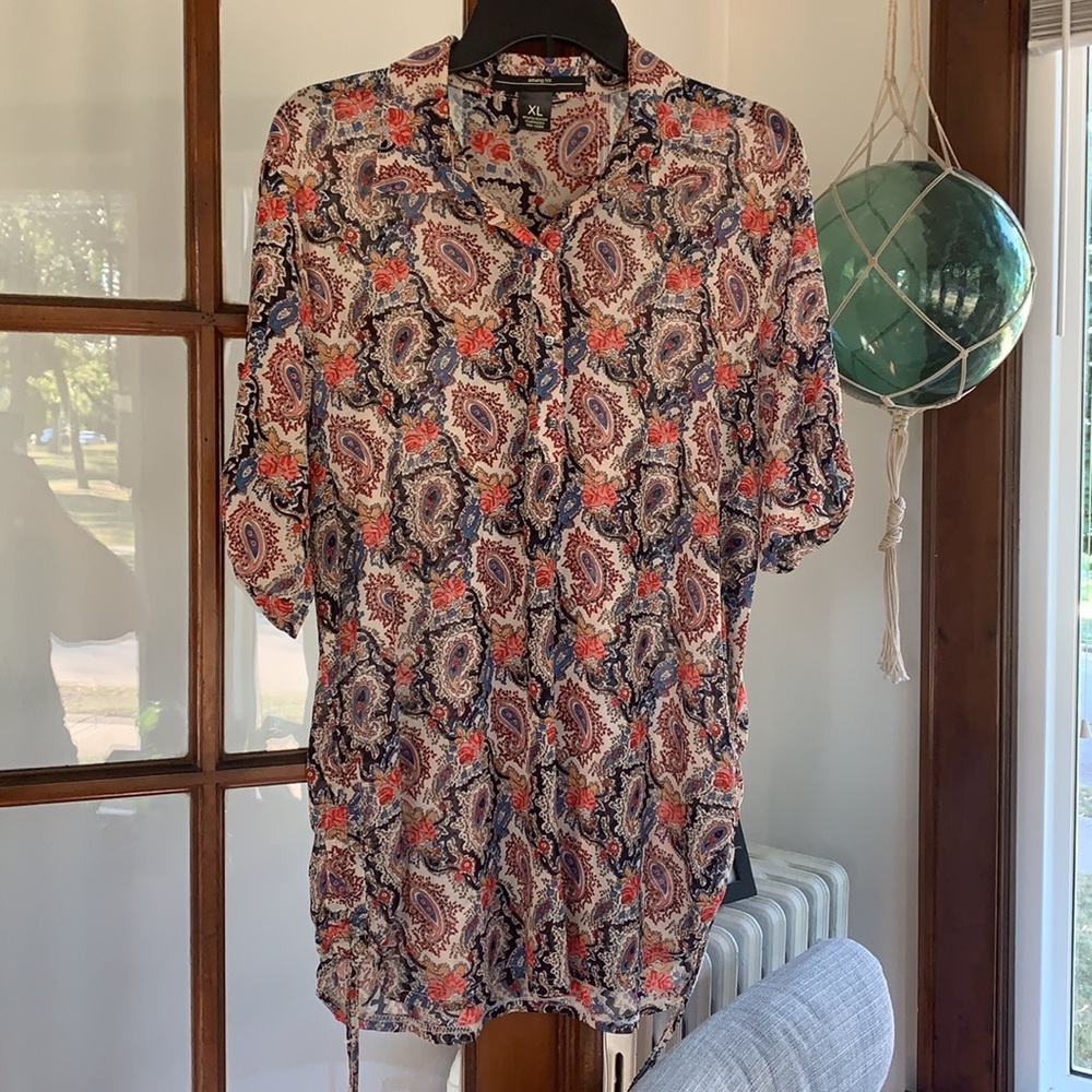 Short sleeve Paisley pattern blouse - Picture 2 of 8